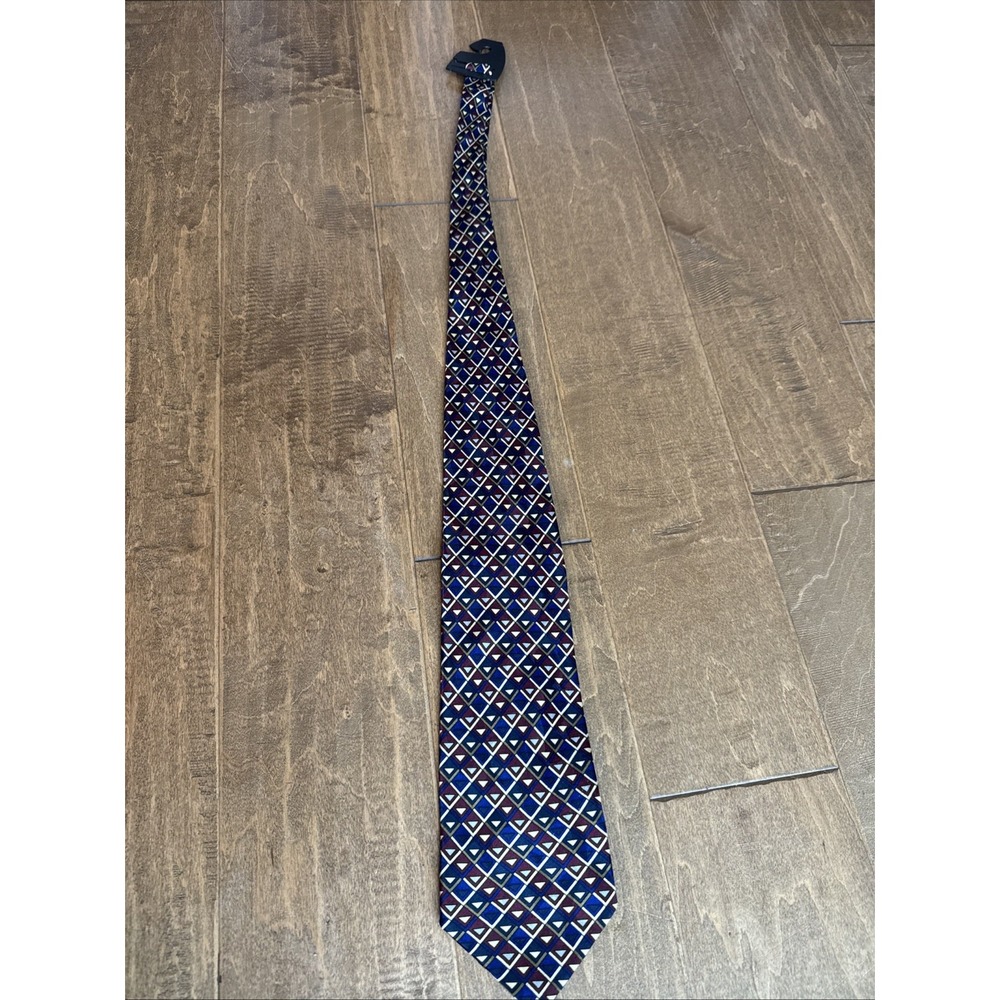 RON CHERESKIN Men's 100% Silk Tie Necktie Hand Made Designer 60 x 4 in EUC